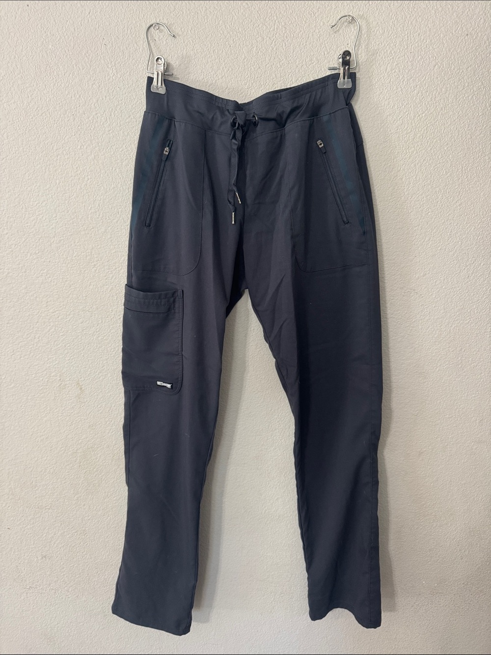 Grey's Anatomy Deep Gray Wide Leg Scrub Pants with Cargo Pocket